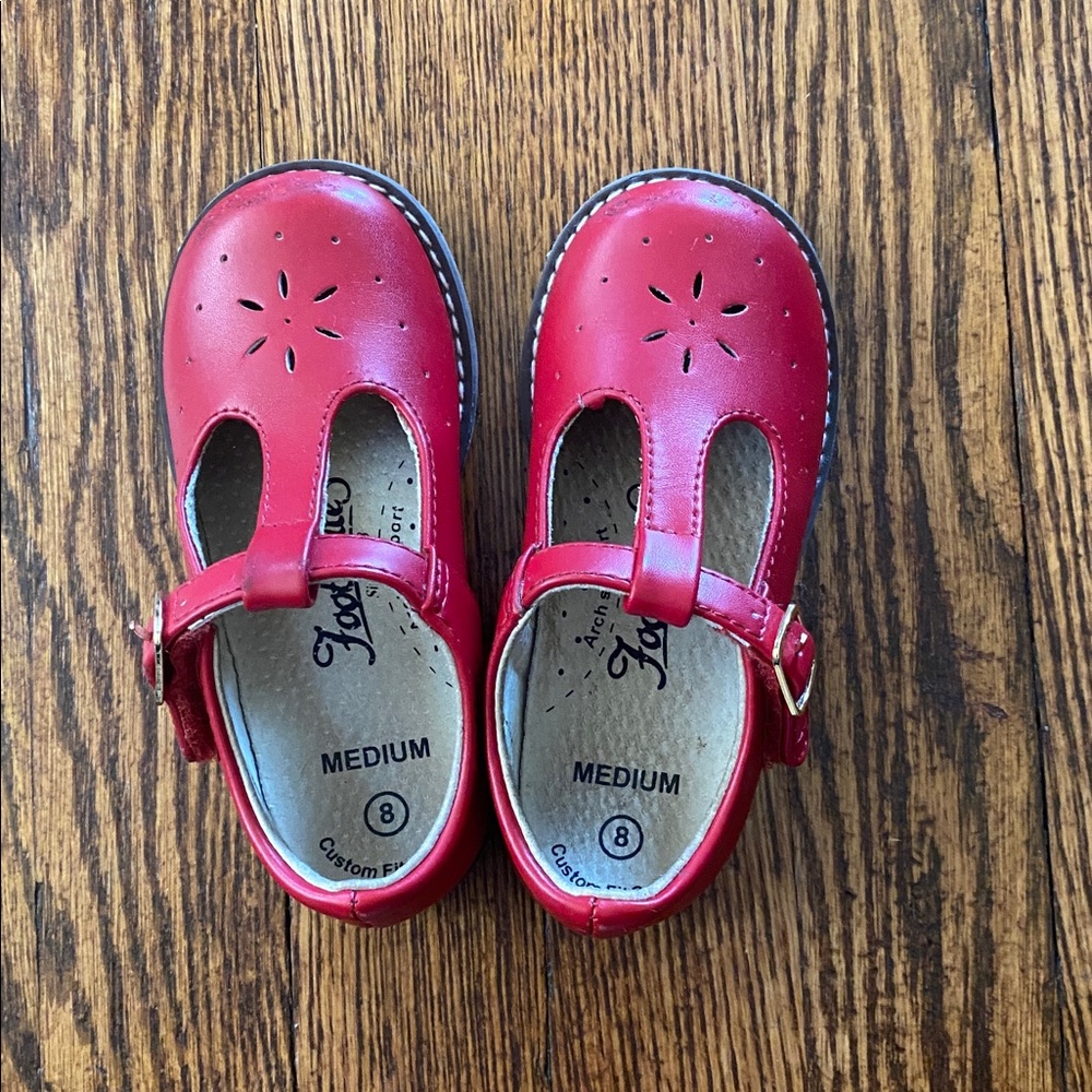 Footmates Red Toddler Mary Jane Shoes